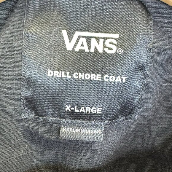 Vans Drill Chore Coat Mens Size XL Black Custom Studded Punk Emo Grunge Rocker - Picture 2 of 10